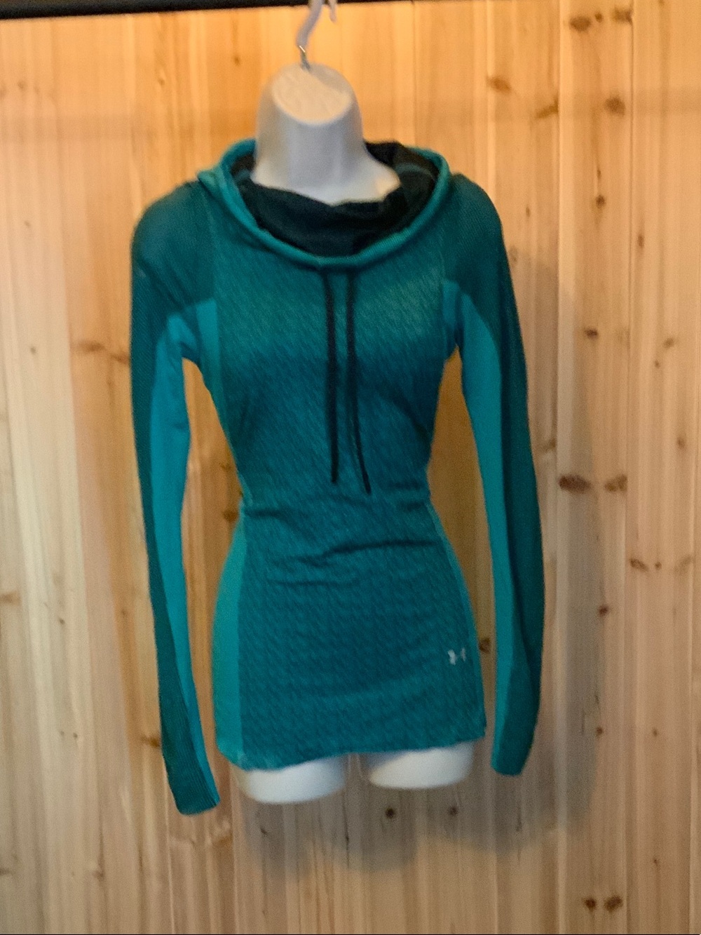 Under Armour Teal & Aqua Hooded Long Sleeve Pullover